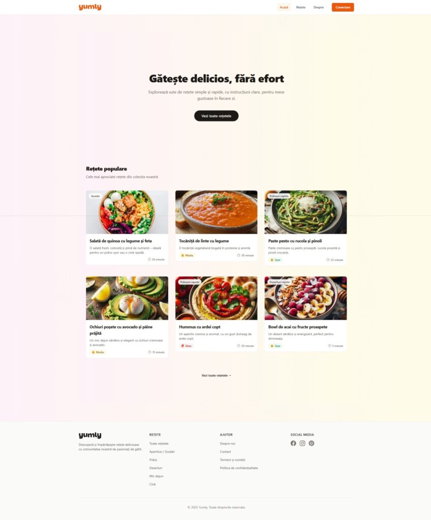 Yumly™ cu Strapi & Next.js 4 Screenshot 1 5 2025 18330 yumly.me